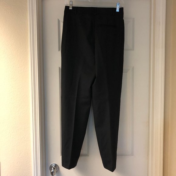 HM Studio A/W 2014 Black Tuxedo Pleat Pants Ribbon Stripe Tapered Relaxed 2 NEW - Picture 3 of 11